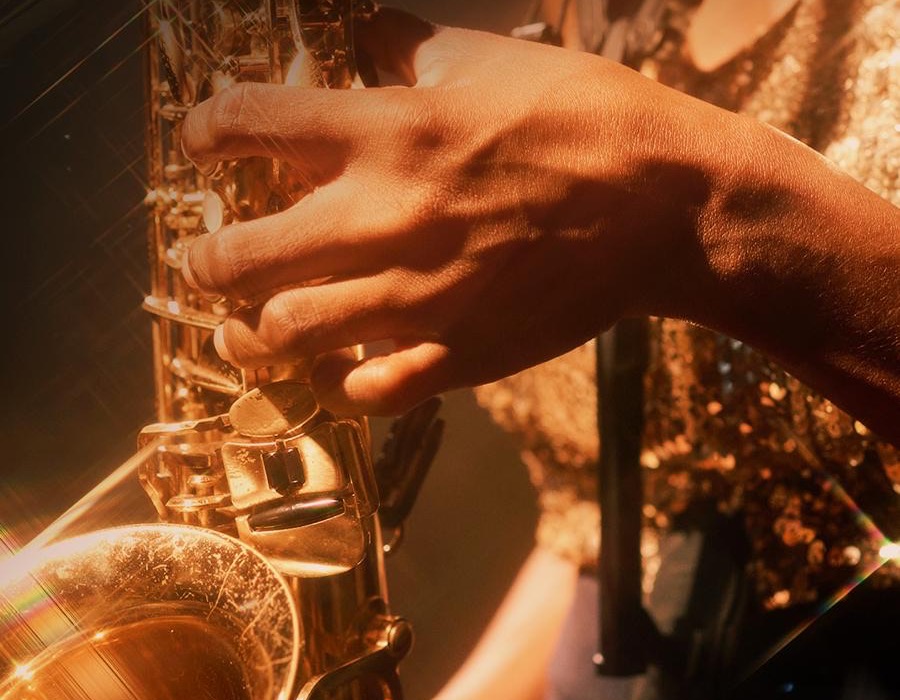 Saxophonist playing live during Thursday Jazz Nights at RosaNegra Miami